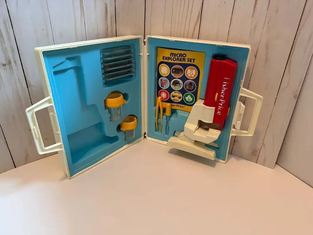 1980s Fisher-Price Micro Explorer Microscope Toy #3005